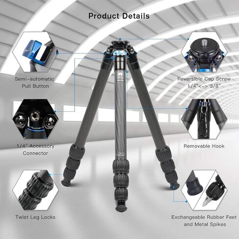 SIRUI SL-200 Carbon Fiber Tripod Extension Pole, Two-Section Center Column Extender for Tripods in Saudi Arabia