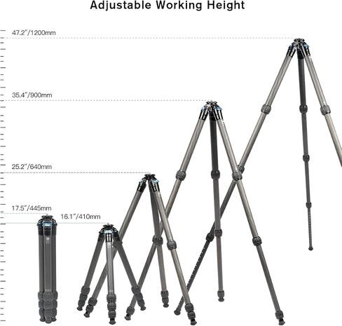 SIRUI SL-200 Carbon Fiber Tripod Extension Pole, Two-Section Center Column Extender for Tripods in Saudi Arabia