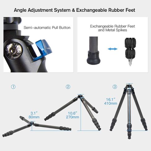SIRUI SL-200 Carbon Fiber Tripod Extension Pole, Two-Section Center Column Extender for Tripods in Saudi Arabia