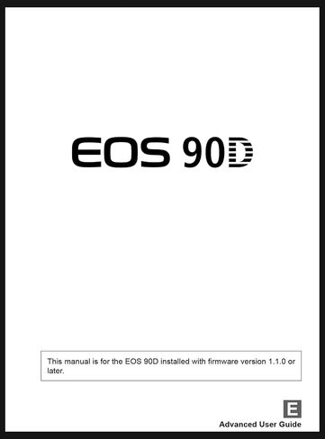 EOS 90D Advanced User Guide Instruction Manual Book in Saudi Arabia