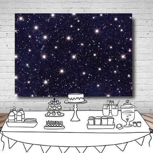 Night Sky Star Backdrops Universe Space Theme Starry Photography Backdrop Galaxy Stars Children Boy 1st Birthday Party Photo Background Newborn Baby Shower Banner Photo Studio Booth Vinyl 7x5ft in Saudi Arabia