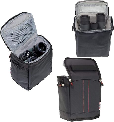 Navitech Black Portable Binocular Shoulder Bag - Compatible with The NOCOEX 10x42 Binoculars in Kuwait