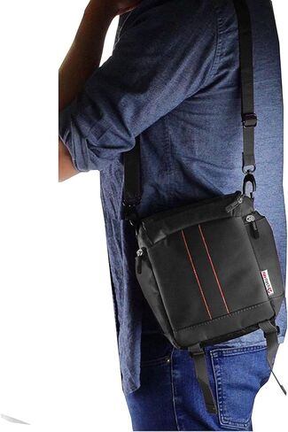 Navitech Black Portable Binocular Shoulder Bag - Compatible with The NOCOEX 10x42 Binoculars in Kuwait