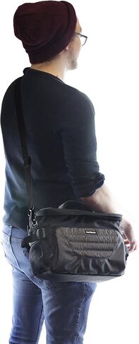 Navitech Black & Grey Protective Portable Handheld Large Binocular Case (Messenger Bag) Compatible with The Leica APO-Televid 65 / 65w in Kuwait