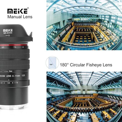 MEKE 6-11mm F3.5 Wide Angle APS-C Manual Focus Fisheye Zoom Lens Compatible with Fijifilm X-Mount Mirrorless Camera X-T3 X-T100 X-Pro2 X-E3 X-T1 X-T2 X-T10 X-T4 X-T20 X-A2 X-E2 X-E1 X30 X70 XPro1,etc in Saudi Arabia