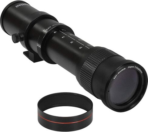 عدسة تكبير يدوية عالية القوة 420-1600 ملم f/8.3 لكاميرا Canon Digital EOS Rebel EOS-M، EOS M2، EOS M5، EOS M6، EOS M6 Mark II، EOS M10، EOS M50 II، EOS M100، EOS M200 in Saudi Arabia