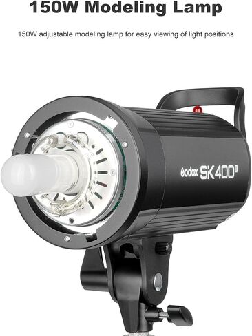 Godox SK400II Kit, w/Godox X2T Trigger for Canon, 2.8M Heavy Duty Light Stand, and 60x90CM Softbox, Daylight 400W Professional Photography Studio Strobe Flash Kit GN65 5600K, Bowens Mount 2.4G in Saudi Arabia