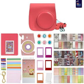 حزمة ملحقات Fujifilm Instax Mini 9 - مجموعة 14 في 1 مع مرشحات الألوان والتقريب، وألبوم الصور، وإطارات الصور الملونة، وحقيبة كاميرا زرقاء كوبالت وحزام قابل للإزالة (أزرق كوبالت) in Kuwait