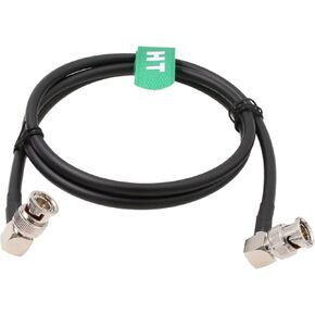 HangTon 12G 3G HD SDI كابل فيديو محوري 4K 60P الزاوية اليمنى ذكر BNC إلى BNC 30 سم Canare LV-61S لشاشة كاميرا البث Blackmagic Komodo Alexa Atomos in Saudi Arabia