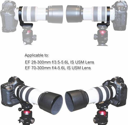 Tripod Mount Ring Camera Lens Collar Socket Compatible with Canon EF 28-300mm f/3.5-5.6L is USM Lens and EF 70-300mm f/4-5.6L is USM Lens, Built-in ARCA-Swiss Quick Release Plate for Tripod Ball Head in Saudi Arabia
