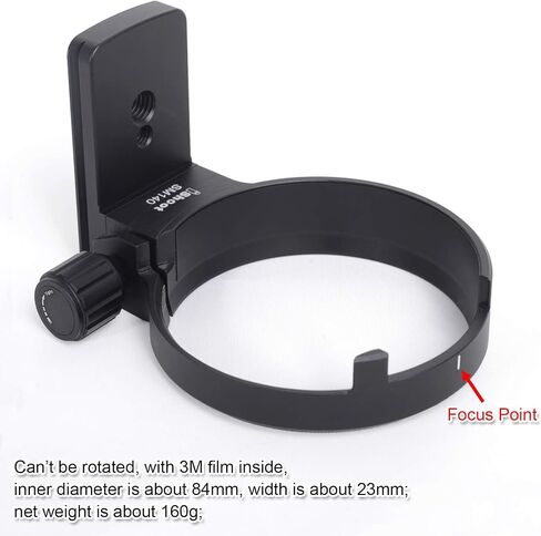 iShoot Improved CNC 84mm Tripod Mount Ring Collar Compatible with Sigma 100-400mm F5-6.3 DG OS HSM Contemporary Lens (E/EF Mount), Built-in ARCA-Swiss Fit Quick Release Plate for Arca Type Ball Head in Saudi Arabia