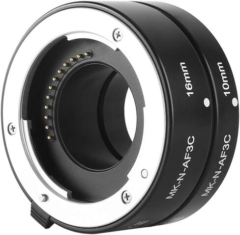 MEKE MK-N-AF3C-Black All Metal Auto Focus Macro Metal Extension Tube Adapter for Nikon N1-Mount Mirrorless Cameras J1 J2 J3 V1 V2 in Saudi Arabia