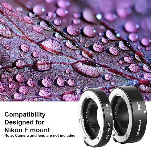 MEKE MK-N-AF3C-Black All Metal Auto Focus Macro Metal Extension Tube Adapter for Nikon N1-Mount Mirrorless Cameras J1 J2 J3 V1 V2 in Saudi Arabia