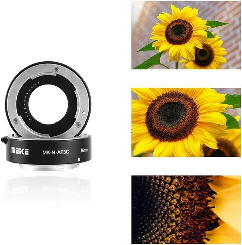 MEKE MK-N-AF3C-Black All Metal Auto Focus Macro Metal Extension Tube Adapter for Nikon N1-Mount Mirrorless Cameras J1 J2 J3 V1 V2 in Saudi Arabia