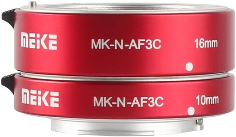 MEKE MK-N-AF3C-Black All Metal Auto Focus Macro Metal Extension Tube Adapter for Nikon N1-Mount Mirrorless Cameras J1 J2 J3 V1 V2 in Saudi Arabia