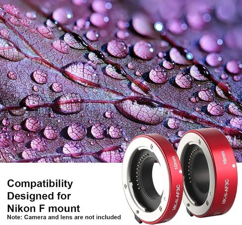 MEKE MK-N-AF3C-Black All Metal Auto Focus Macro Metal Extension Tube Adapter for Nikon N1-Mount Mirrorless Cameras J1 J2 J3 V1 V2 in Saudi Arabia