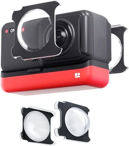 Sticky Lens Guards for Insta360 ONE RS/R Lens Guards for Dual-Lens 360 Mod Insta 360 ONE R/RS Protector Action Camera Accessory in Saudi Arabia