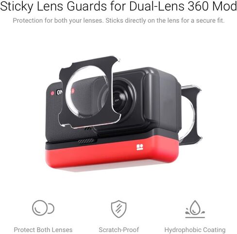 Sticky Lens Guards for Insta360 ONE RS/R Lens Guards for Dual-Lens 360 Mod Insta 360 ONE R/RS Protector Action Camera Accessory in Saudi Arabia