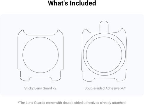 Sticky Lens Guards for Insta360 ONE RS/R Lens Guards for Dual-Lens 360 Mod Insta 360 ONE R/RS Protector Action Camera Accessory in Saudi Arabia