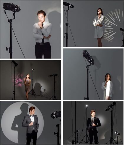 Godox GOBO Set SA-09-001, SA-09-002, SA-09-003, SA-09-004 Kit with GOBO Set Holder SA-10 Kit for Godox S30, S60 Focusing LED Video Light with USB LED in Saudi Arabia