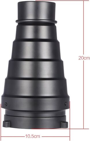 Andoer Metal مخروطي الشكل الشكل مع شبكة خلية النحل 5 قطع مجموعة فلتر اللون لـ Bowens Mount Studio Strobe التصوير أحادي الضوء فلاش أخضر in Saudi Arabia