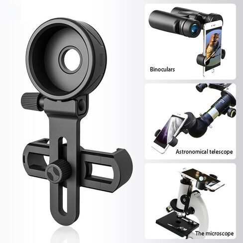 Cell Phone Adapter with Spring Clamp Mount Microscope Accessories Adapt Telescope Mobile Phone Clip Accessory Bracket in Kuwait