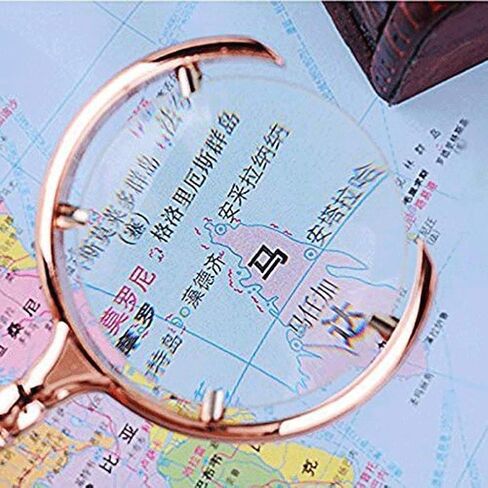 Creative Hand-held Russian Soviet High-Definition Magnifying Glass Metal Antique Optical Old Reading Newspaper Gift in Saudi Arabia