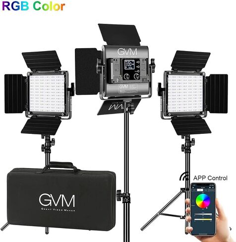 800D 40W Bi-Color RGB Studio Soft LED Panel 3-Light Kit, Bundle with Green Extreme NP-F550 Lithium-Ion Battery, Dual Smart Charger, Smart Charger Plate, Flashpoint Saddle Sandbag in Saudi Arabia