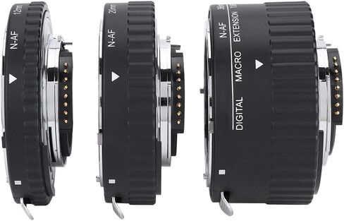 Auto Focusing Macro Extension Lens Tube - Metal Extension Tube Adapter - 12mm+20mm+36mm - for Macro Photography - for Nikon F Mount DSLR Camera (MK-N-AF1-A) in Kuwait
