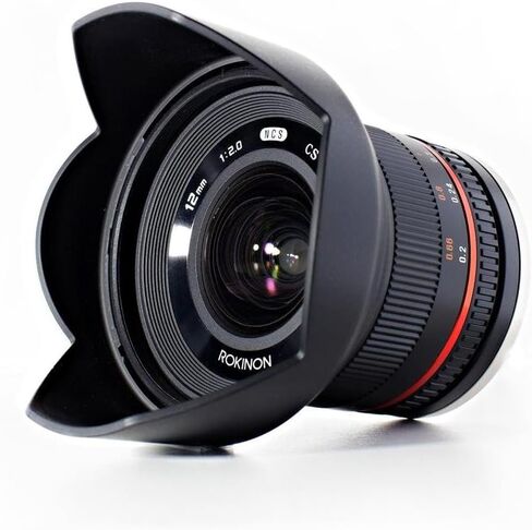 Rokinon 12mm F2.0 NCS CS Ultra Wide Angle Fixed Lens for Olympus and Panasonic Micro 4/3 (MFT) Mount Digital Cameras (Black) (RK12M-MFT) in Saudi Arabia