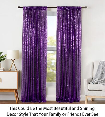 ShinyBeauty الترتر خلفية الستائر 4 لوحات الأزرق الداكن 2FTx8FT الأزرق الداكن الستائر الترتر النسيج صورة خلفية الستائر الأزرق الداكن بريق الستائر للحزب استحمام الطفل خلفية الخلفيات in Kuwait