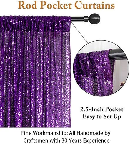 ShinyBeauty الترتر خلفية الستائر 4 لوحات الأزرق الداكن 2FTx8FT الأزرق الداكن الستائر الترتر النسيج صورة خلفية الستائر الأزرق الداكن بريق الستائر للحزب استحمام الطفل خلفية الخلفيات in Kuwait