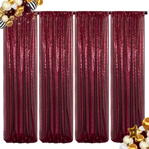 ShinyBeauty الترتر خلفية الستائر 4 لوحات الأزرق الداكن 2FTx8FT الأزرق الداكن الستائر الترتر النسيج صورة خلفية الستائر الأزرق الداكن بريق الستائر للحزب استحمام الطفل خلفية الخلفيات in Kuwait