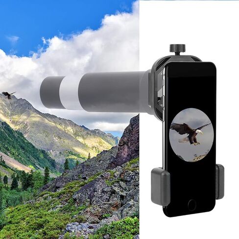 S erounder Telescope Phone Adapter Mount, Cell Phone Bracket Adapter Mount Compatible Monocular Binocular Spotting Scope Astronomical Telescope in Saudi Arabia