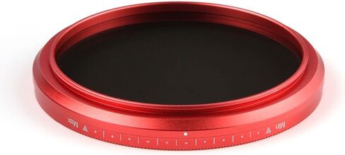 FocusFoto Fotga 40.5mm Ultra Slim Variable Fader ND2-ND400 Neutral Density ND Filter Adjustable ND2 ND4 ND8 ND16 ND32 ND100 to ND400 for Canon Sony Nikon DSLR Camera Lens with Red Frame Ring in Saudi Arabia