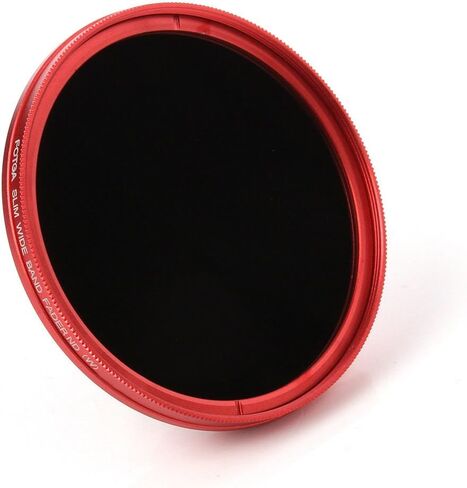 FocusFoto Fotga 40.5mm Ultra Slim Variable Fader ND2-ND400 Neutral Density ND Filter Adjustable ND2 ND4 ND8 ND16 ND32 ND100 to ND400 for Canon Sony Nikon DSLR Camera Lens with Red Frame Ring in Saudi Arabia