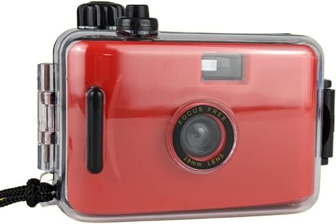 Red Underwater Focus Free 35mm Point and Shoot Film Camera in Kuwait