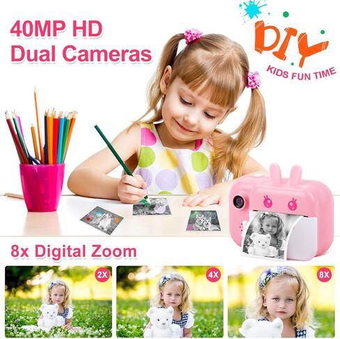 MINIBEAR Kids Instant Camera and 10 Rolls Print Paper in Kuwait