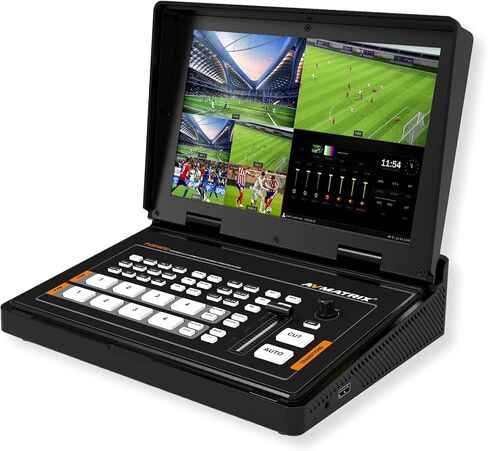اف ماتريكس محول فيديو PVS0403U SDI/HDMI محمول، شاشة LCD FHD IPS 10.1 انش، USB لالتقاط وبث، انتقالات تي بار/تلقائي/قص، مخرج متدرج، عرض متعدد، 2PIP/POP، شعار تراكب in Saudi Arabia