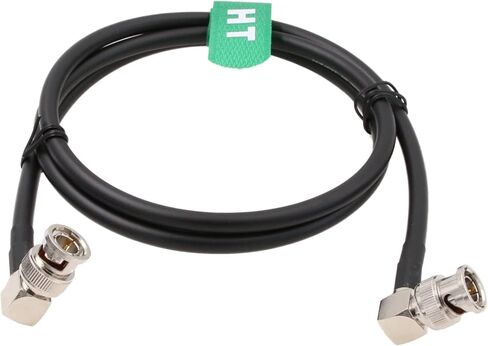 HangTon 12G 3G HD SDI كابل فيديو محوري 4K 60P الزاوية اليمنى ذكر BNC إلى BNC 30 سم Canare LV-61S لشاشة كاميرا البث Blackmagic Komodo Alexa Atomos in Saudi Arabia