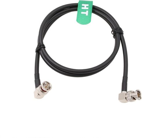 HangTon 12G 3G HD SDI كابل فيديو محوري 4K 60P الزاوية اليمنى ذكر BNC إلى BNC 30 سم Canare LV-61S لشاشة كاميرا البث Blackmagic Komodo Alexa Atomos in Saudi Arabia