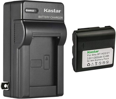 Kastar 2-Pack Battery and AC Wall Charger Compatible with Sharp VL-AH30U, VL-AH50, VL-AH500U, VL-AH50E, VL-AH50H, VL-AH50S, VL-AH50U, VL-AH60U, VL-E307, VL-E33, VL-E33U, VL-E34, VL-E34H, VL-E34S in Kuwait