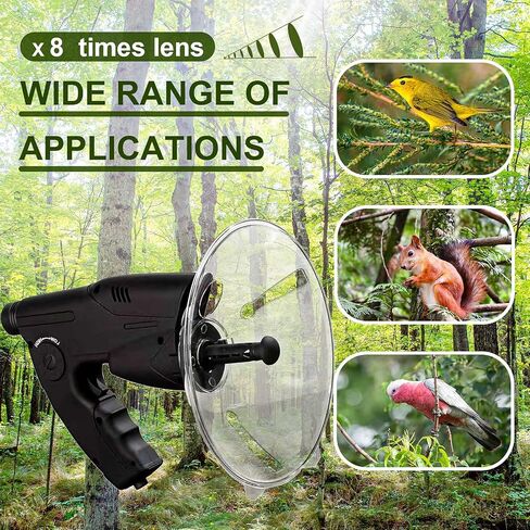 Parabolic Sound Collecting Dish Bionic Ear Mobile Device, Monocular X8 Bionic Ear Magnification Monocular Sound Amplifier, Bionic Ear Long Range Birds Listening Telescope 200M in Kuwait