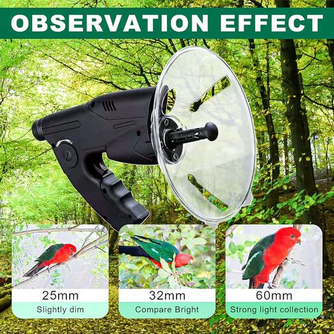 Parabolic Sound Collecting Dish Bionic Ear Mobile Device, Monocular X8 Bionic Ear Magnification Monocular Sound Amplifier, Bionic Ear Long Range Birds Listening Telescope 200M in Kuwait