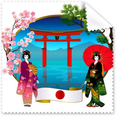 Kimono Girl Japan Culture Umbrella Cleaning Cloth Phone Screen Glasses Cleaner 5pcs in Kuwait