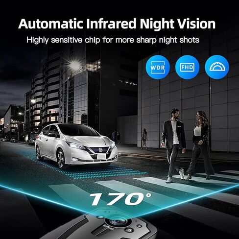 CAMMHD C8-128G 2K/1296P Body Camera,11-12Hours Video Record,Night Vision Body Cam,IP67 Waterproof Data-encrypt Body Mounted Camera with 2pcs 360°Rotatable Clips for Police Law Enforcement,Personal Use in Kuwait