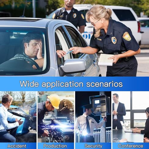 CAMMHD C8-128G 2K/1296P Body Camera,11-12Hours Video Record,Night Vision Body Cam,IP67 Waterproof Data-encrypt Body Mounted Camera with 2pcs 360°Rotatable Clips for Police Law Enforcement,Personal Use in Kuwait