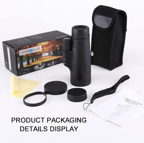10×42 Monocular Telescope, with Smartphone Stand Tripod Adult HD Monocular Telescope High Power Outdoor Monocular Suitable for Bird Watching Hiking Concert in Kuwait