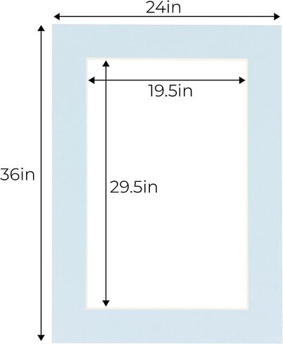 CountryArtHouse Aged Oak Acid Free 24x36 Picture Frame Mats with White Core Bevel Cut for 20x30 Pictures - Fits 24x36 Frame - One Mat - With Bag & Backing in Saudi Arabia