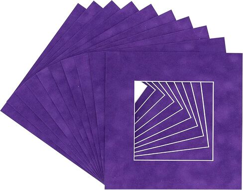 Ash Suede Acid Free 20x20 Picture Frame Mats with White Core Bevel Cut for 10x10 Pictures - Fits 20x20 Frame - One Mat - with Bag & Backing in Kuwait